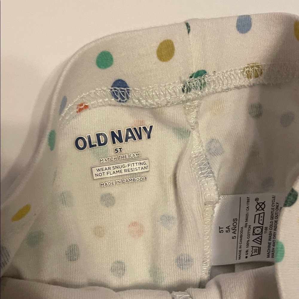 Old Navy Toddler Boy Size 5T Colorful Dot & Animal theme Pajama BUNDLE set - Picture 6 of 9